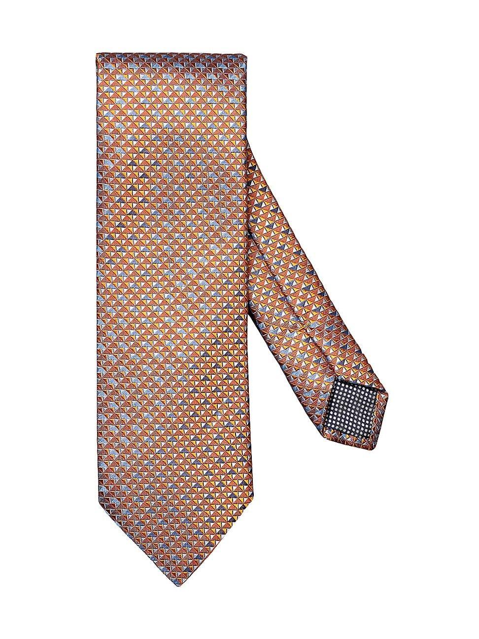 Mens Geometric Silk Tie Product Image