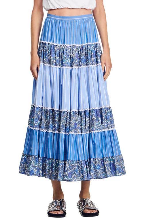 Womens Long Patchwork Skirt Product Image