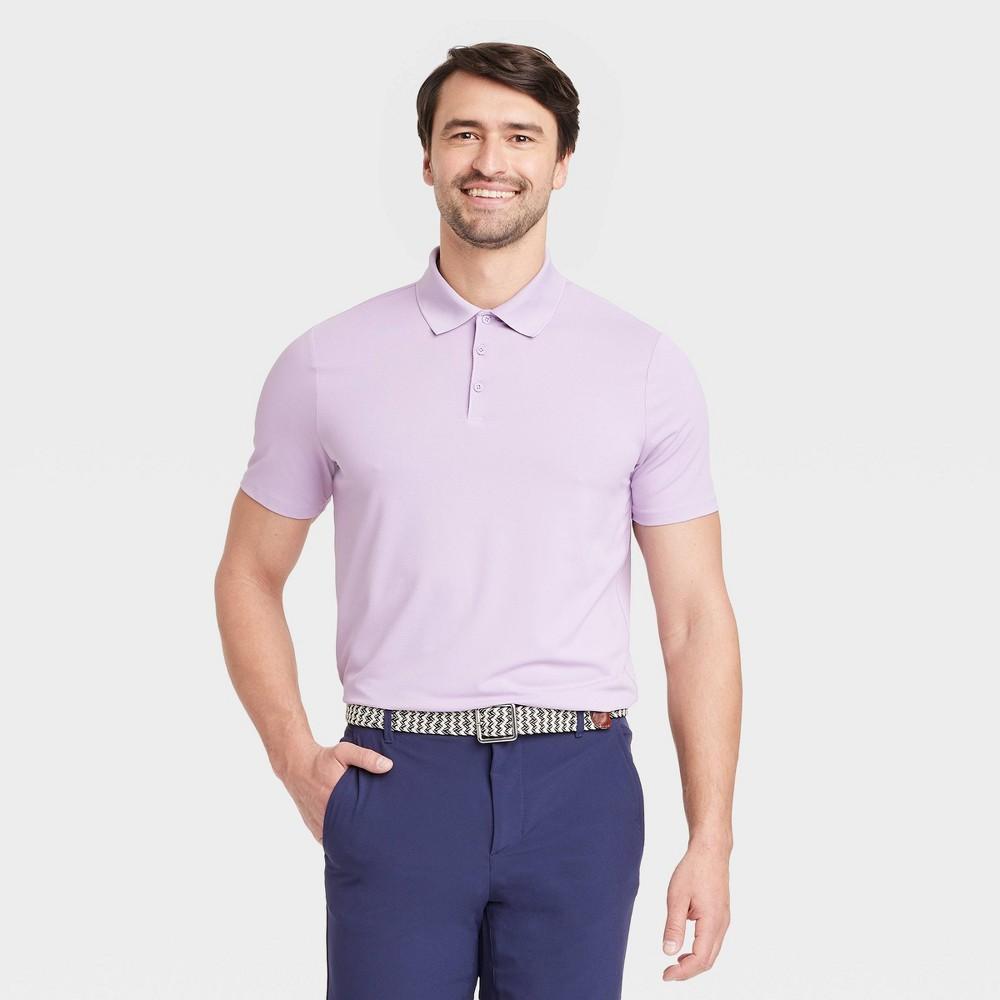 Mens Textured Polo Shirt - All In Motion Lilac Purple L Product Image