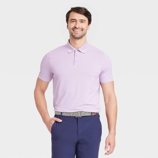 Mens Textured Polo Shirt - All In Motion Lilac Purple L Product Image