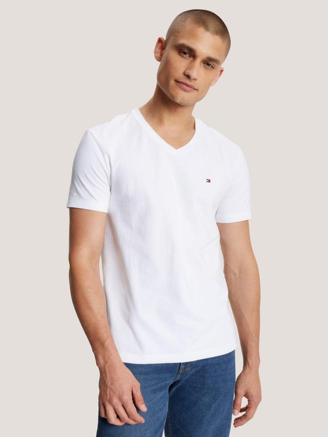 Tommy Hilfiger Men's Slim Fit Solid V-Neck T-Shirt Product Image