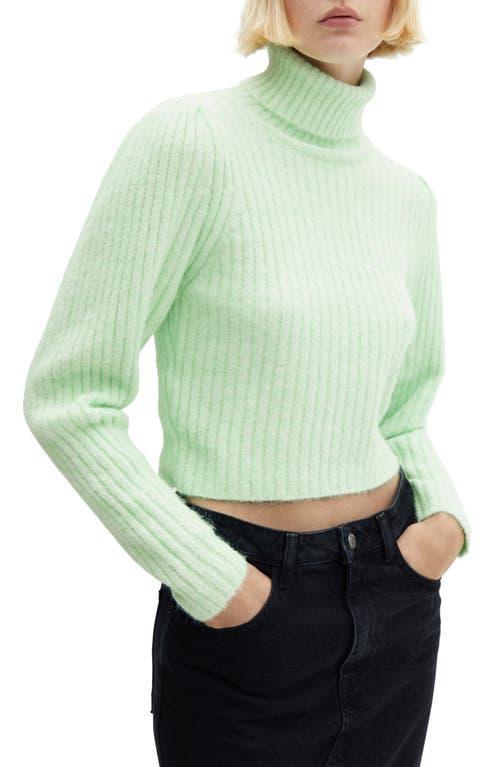 MANGO Turtleneck Crop Sweater Product Image