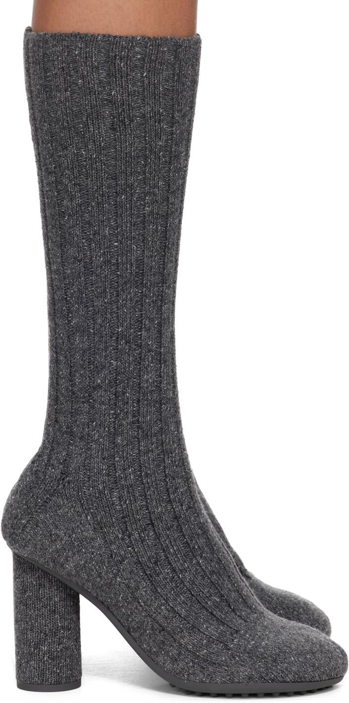 Atomic Wool Tall Sock Boots In Grey Product Image