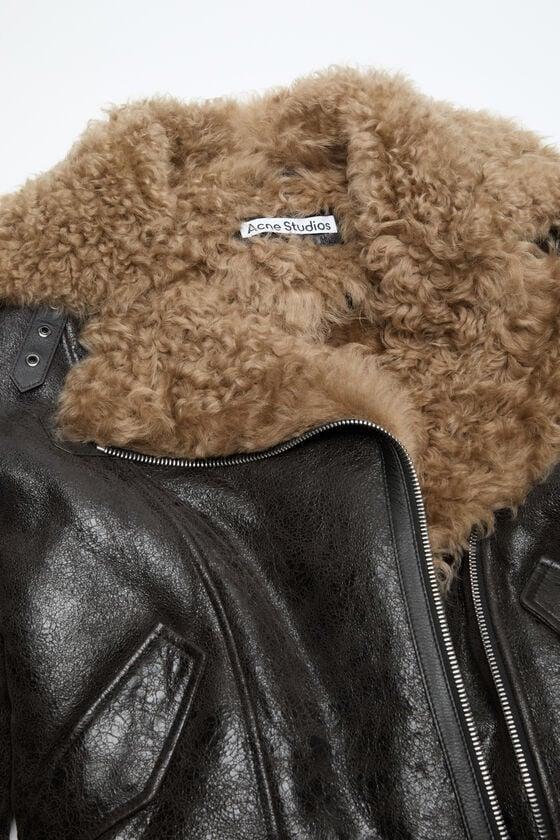 Leather shearling jacket Product Image