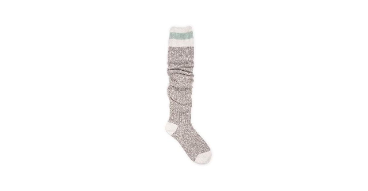 Womens MUK LUKS Slouch Rib Socks, Ebony White Product Image