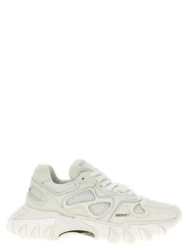 B-east Leather And Suede Sneakers In White Product Image