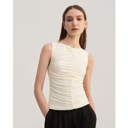 Melia Ruched Knit Tank Top Product Image