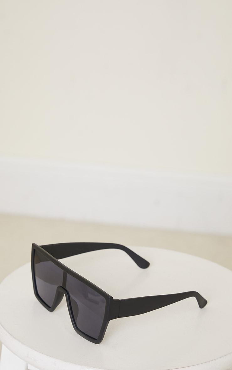 Black Matte Oversized Square Frame Sunglasses Product Image