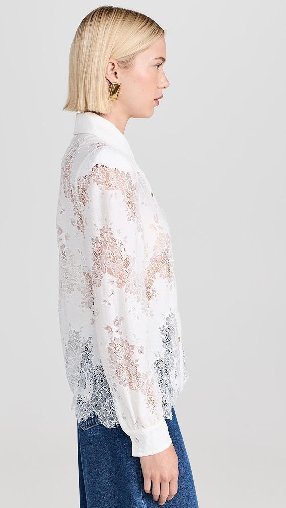 L'AGENCE Jenica Lace Blouse | Shopbop Product Image