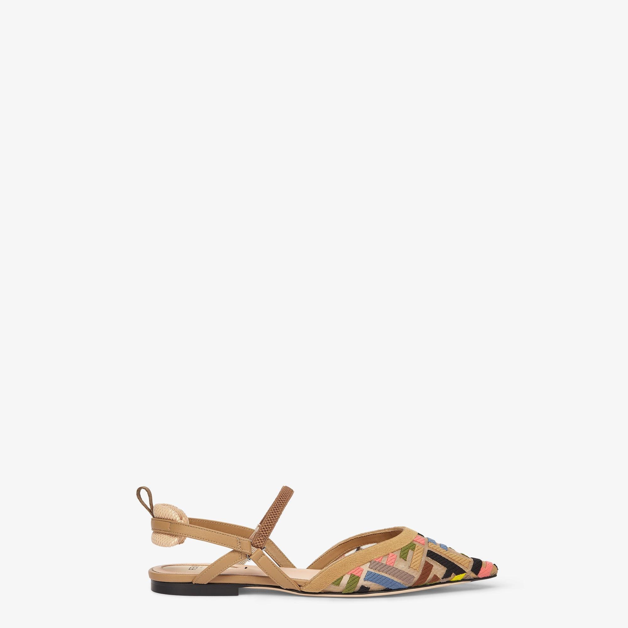 Colibrì LiteMulticolor mesh flat slingbacks Product Image