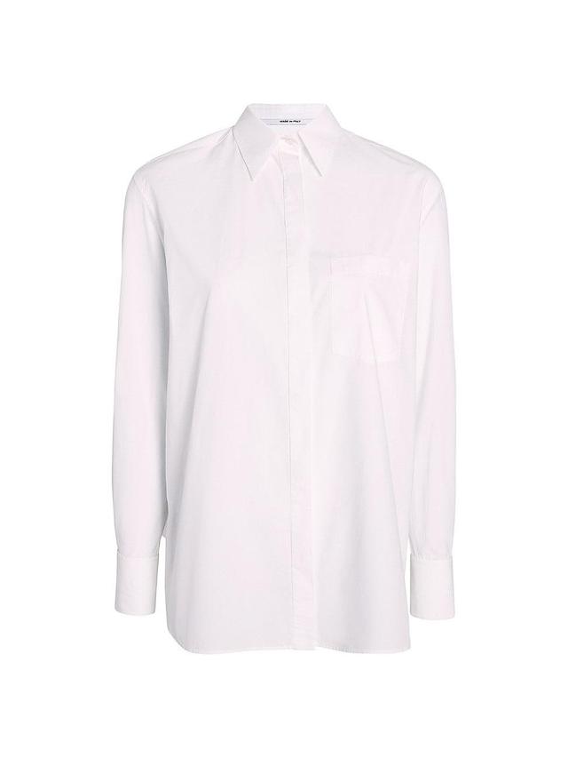 Womens Cotton Oversized Shirt - White - Size Medium - White - Size Medium Product Image