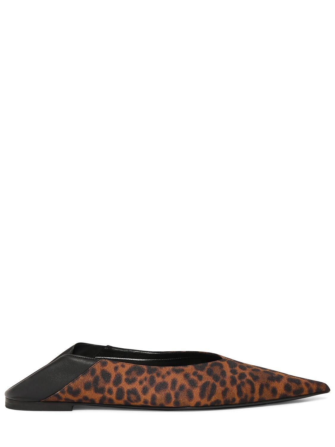 Nour 05 Leopard-print Slippers In Manto Naturale Product Image