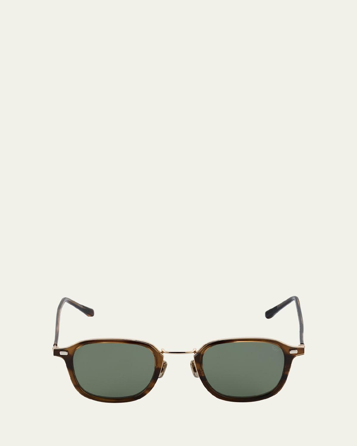 Mens 779 Titanium and Acetate Square Sunglasses Product Image