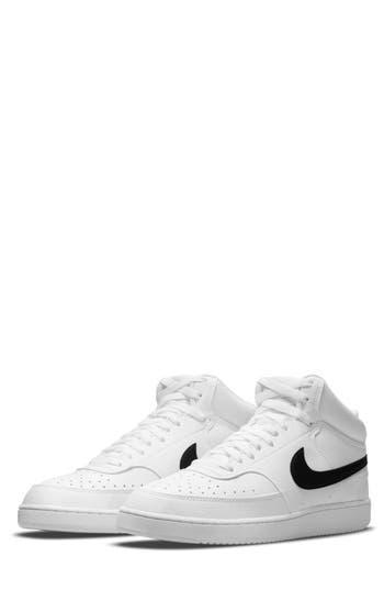 NIKE Court Vision Mid Next Nature Mid Top Sneaker In White/black/white Product Image