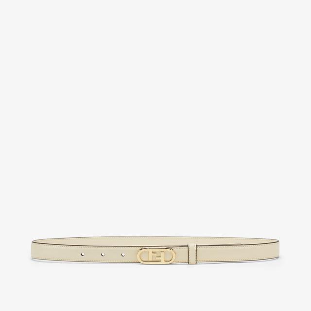 Fendi O’Lock BeltWhite leather belt Product Image