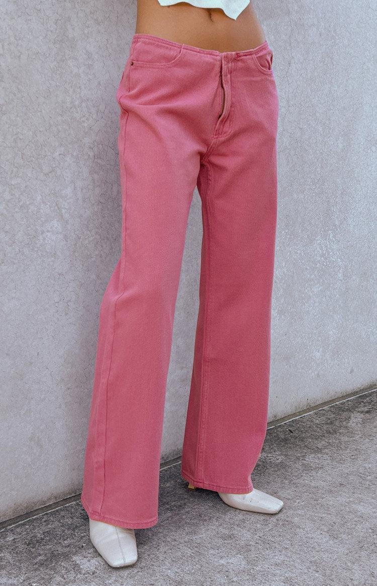 Lioness Practical Magic Hot Pink Jeans Product Image