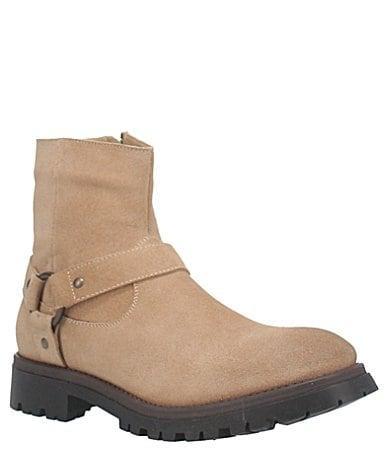 Dingo Mens Road Trip Harness Suede Lug Sole Boots Product Image