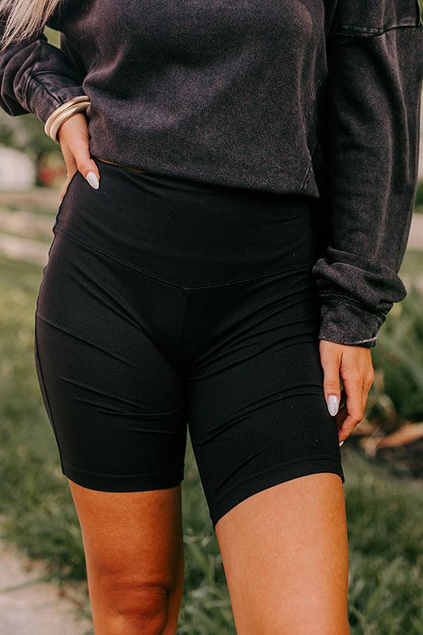 Favorite Adventure Butter Soft Biker Shorts In Black Product Image