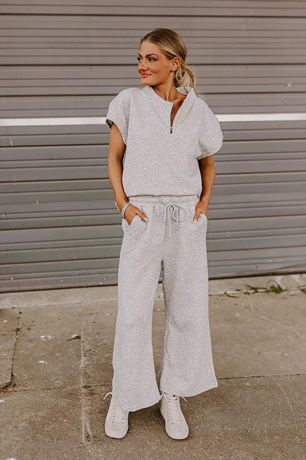 Lattes First High Waist Trousers in Grey Product Image