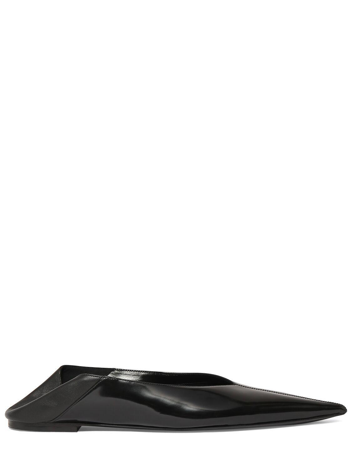 5mm Carolyn Leather Slippers In Black Product Image