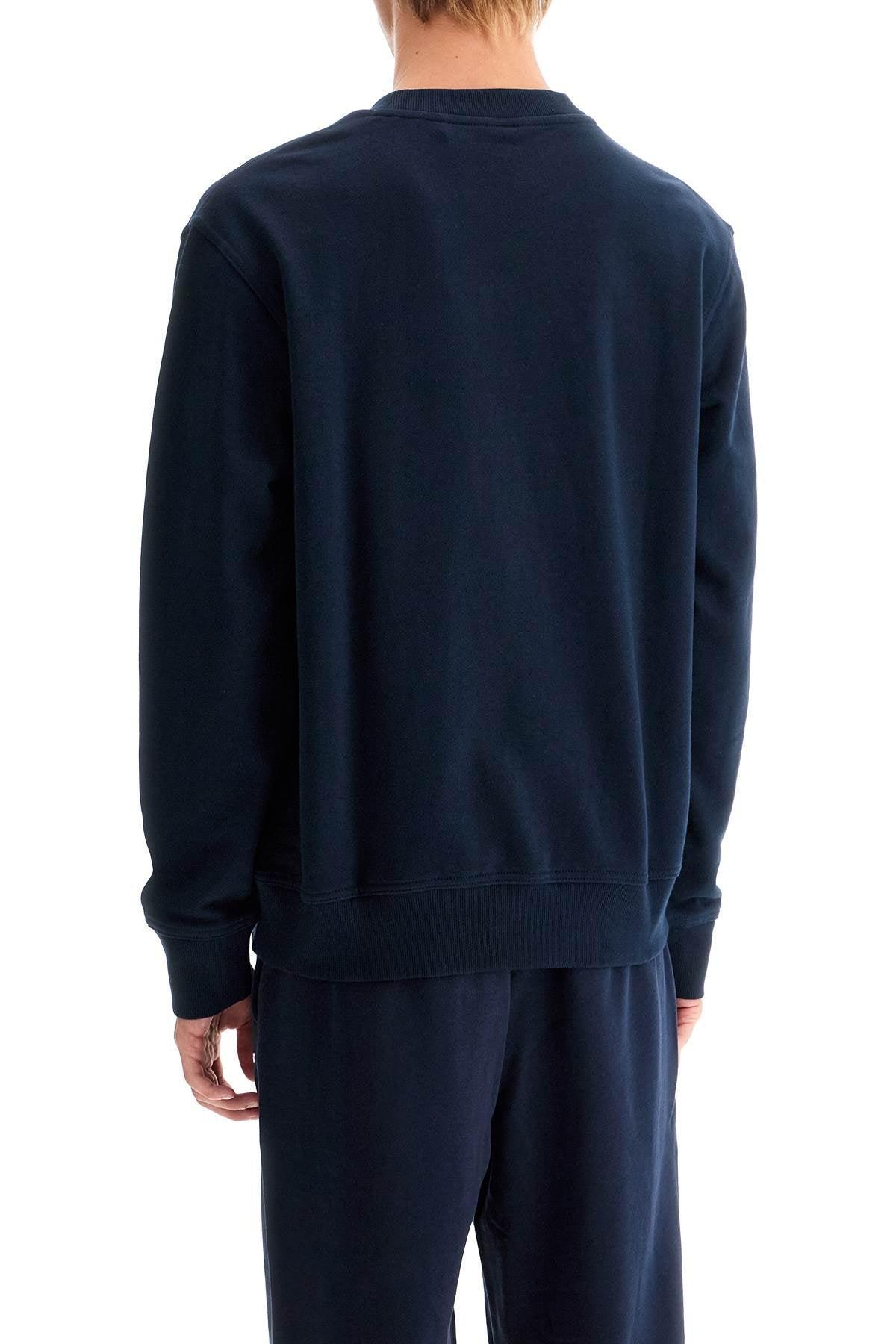 HUGO BOSS Logo Printed Crewneck Sweatshirt In Blue Product Image