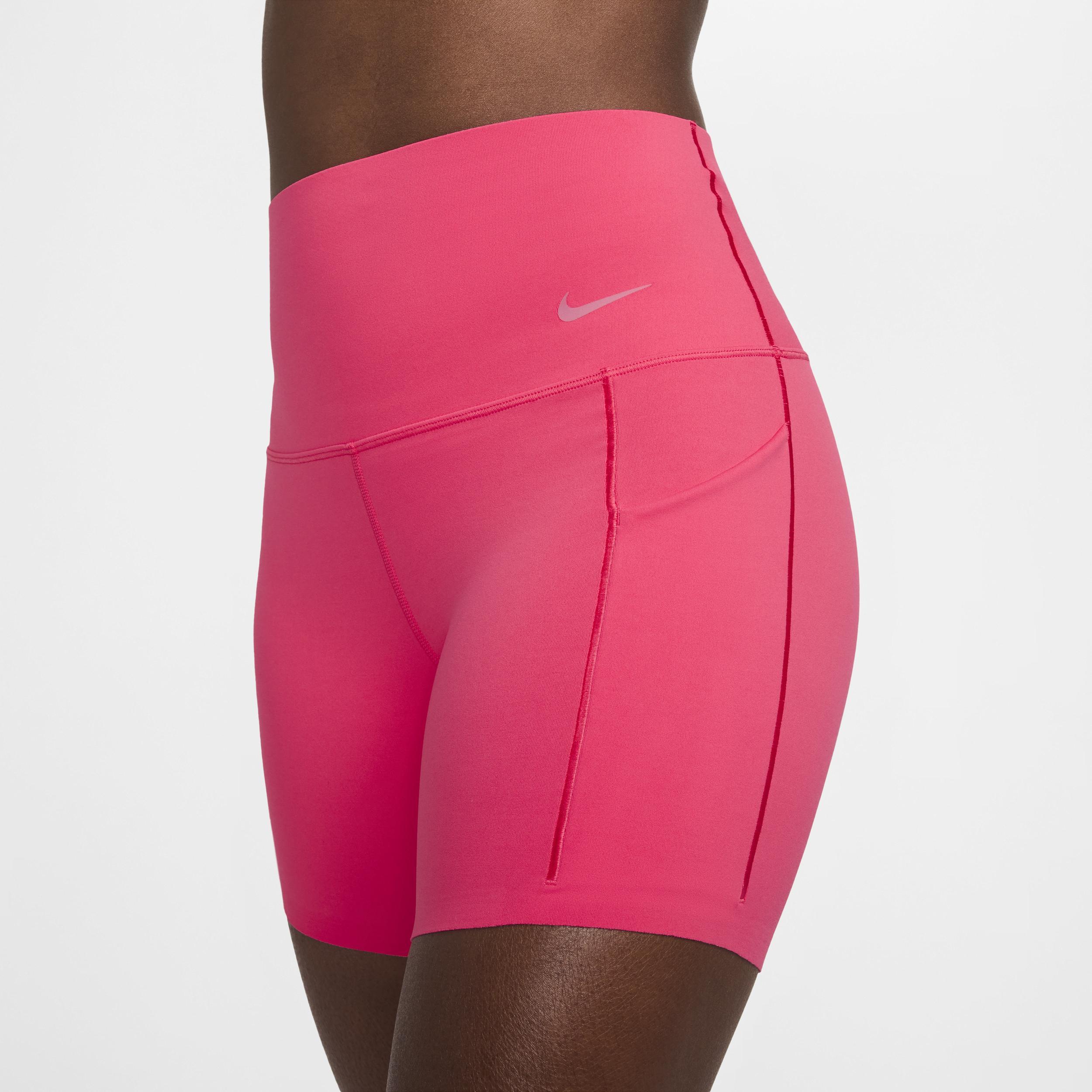 Nike Womens Universa Medium-Support High-Waisted 5 Biker Shorts with Pockets Product Image