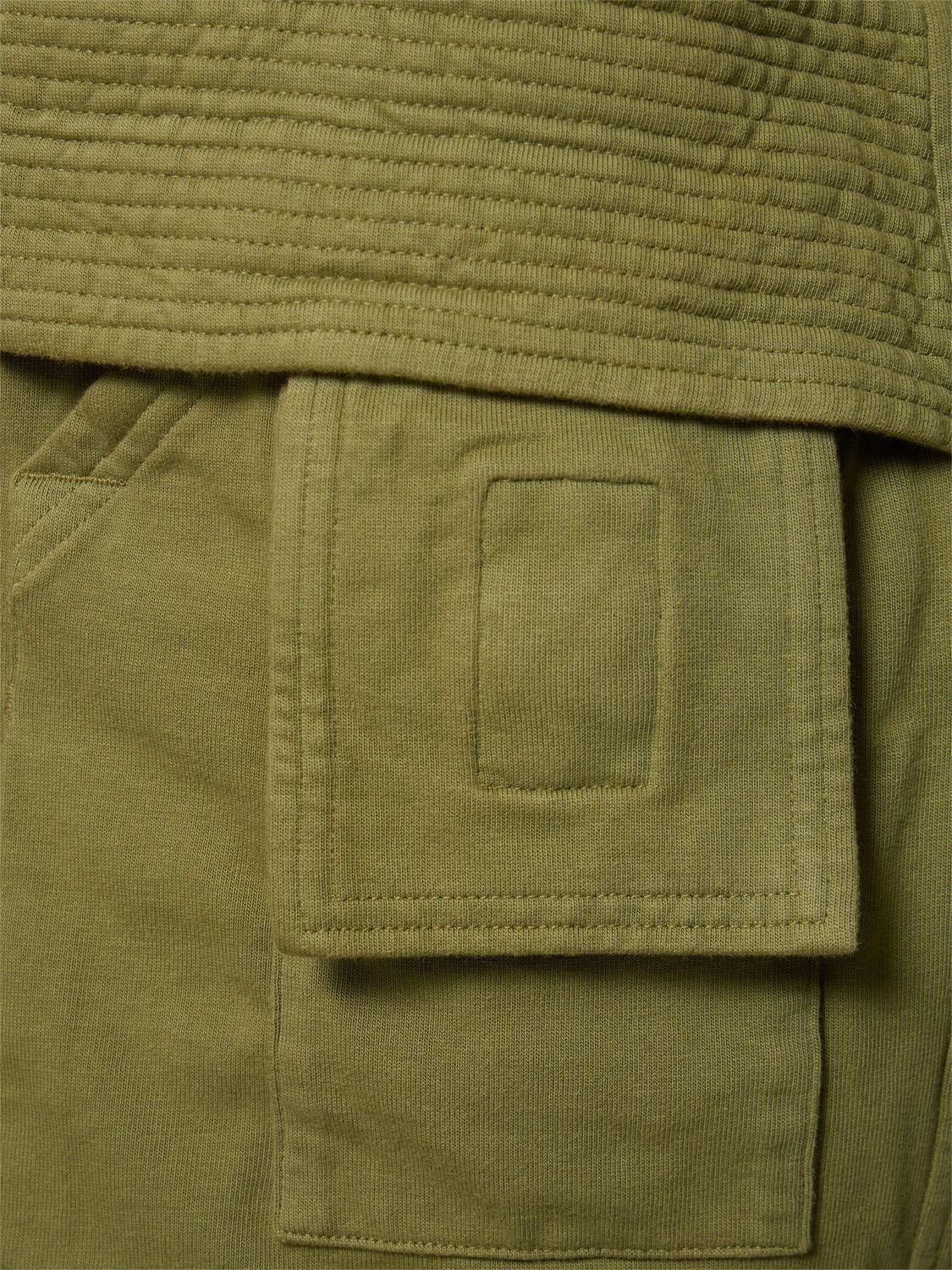 RICK OWENS DRKSHDW Creatch Cotton Drawstring Cargo Pants In Sage Product Image