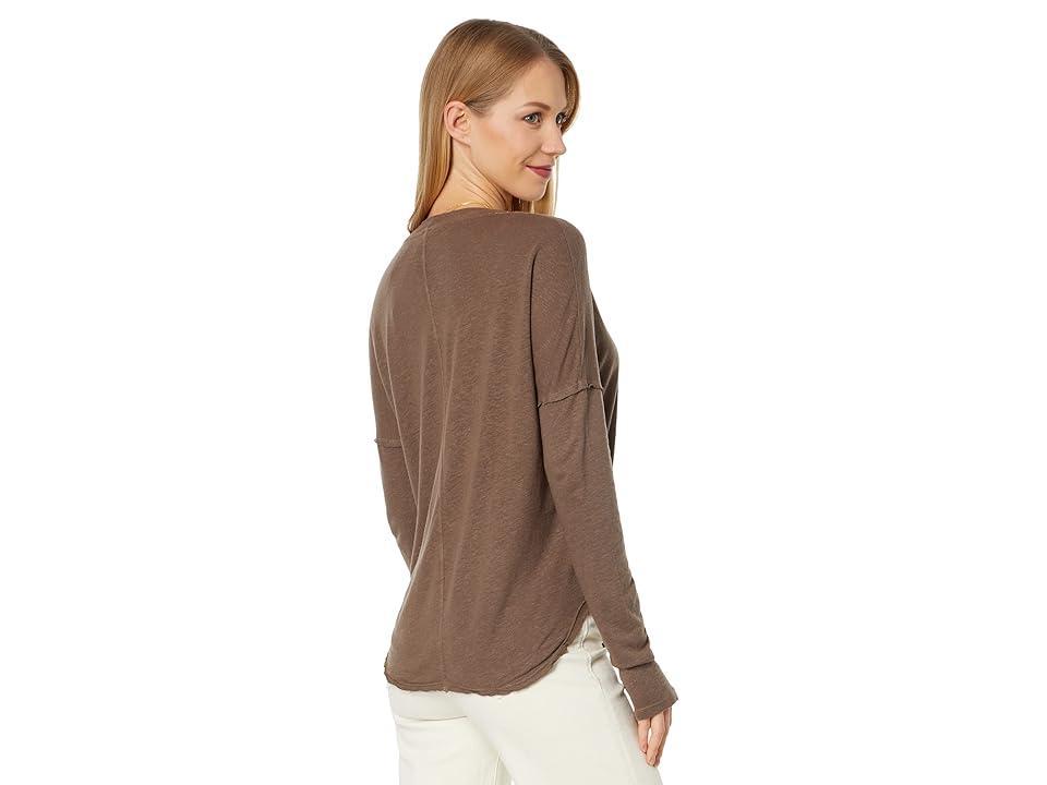 bobi Los Angeles Drop Sleeve V-Neck (Earth) Women's Clothing Product Image