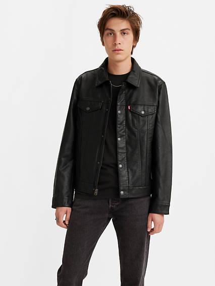 Levi's Leather Trucker Jacket - Men's Product Image