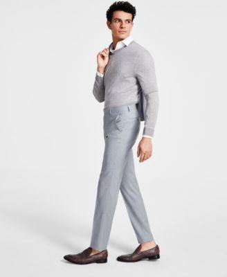 Bar Iii Mens Skinny-Fit Sharkskin Suit Pants, Created for Macys Product Image