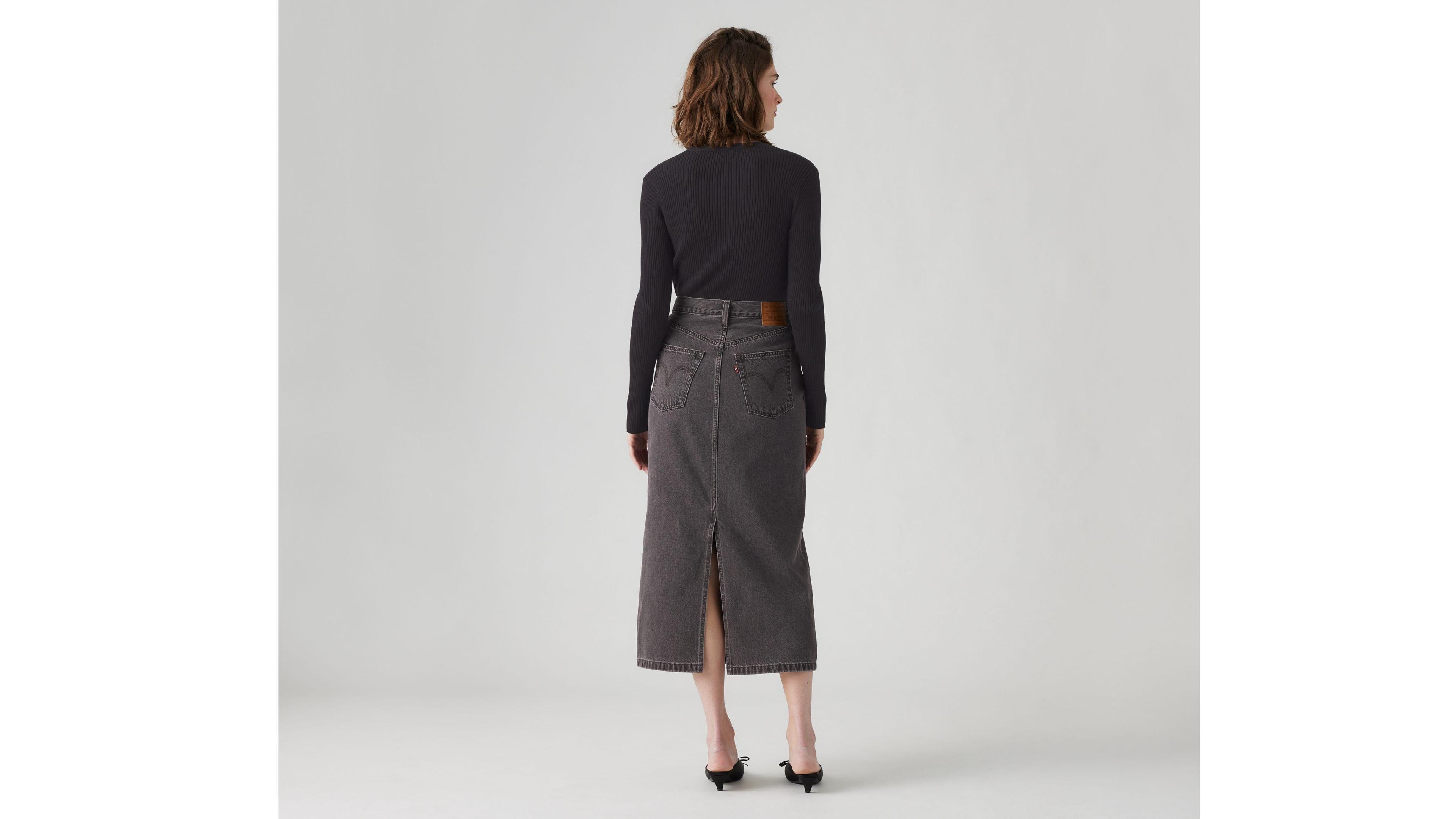 Button Midi Skirt Product Image