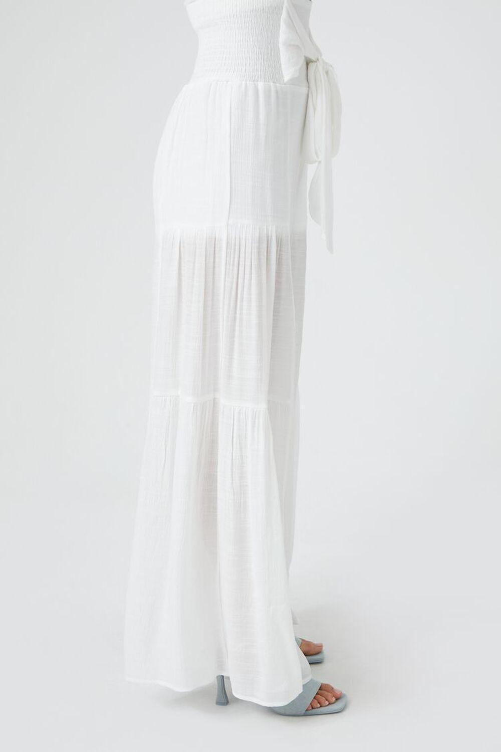 Tiered Tie-Front Wide-Leg Pants | Forever 21 Product Image