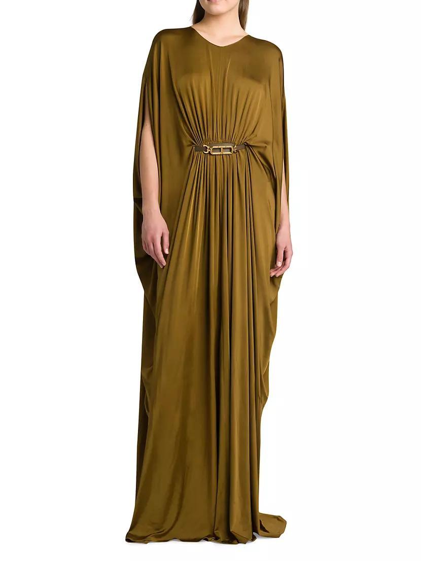 Satin Stretch Jersey Kaftan Gown Product Image