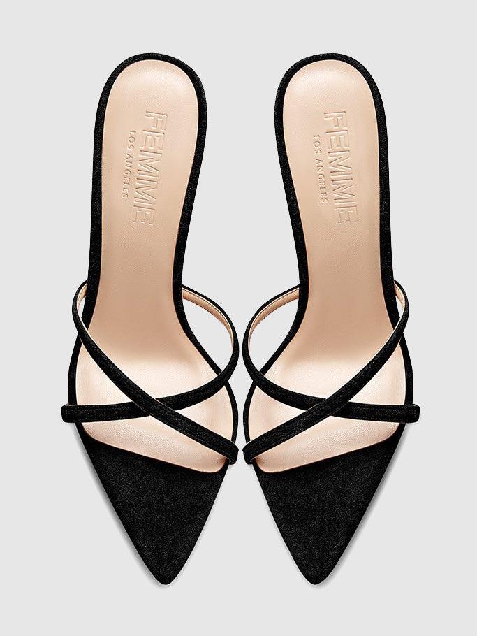 Donatella Mule - Suede Black Product Image