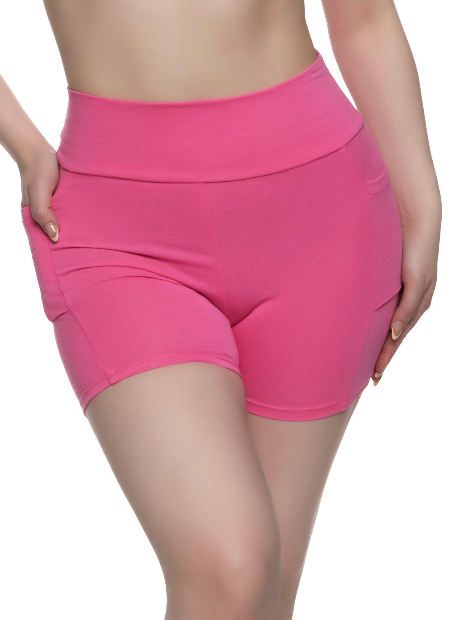 Womens Side Pocket High Waist Biker Shorts Product Image