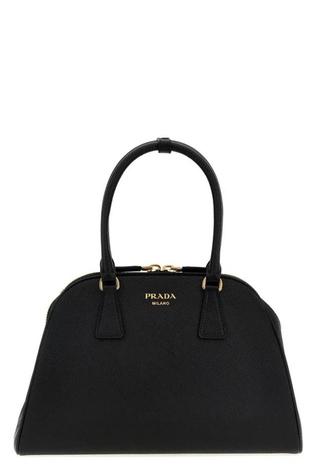 Medium Saffiano Leather Bag In Black Product Image