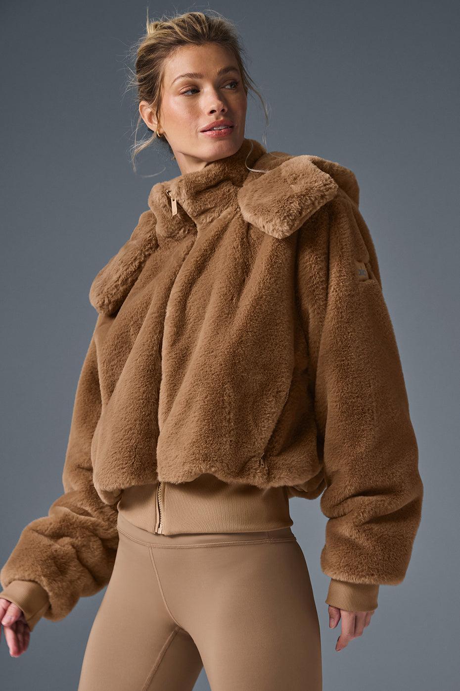 Faux Fur Foxy Jacket - Toasted Almond Female Product Image