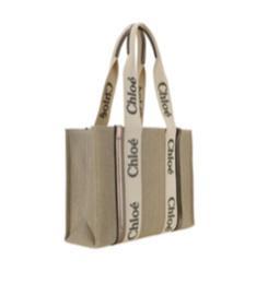 CHLOÉ Woody Shoulder Bag In Shiny Grey Product Image