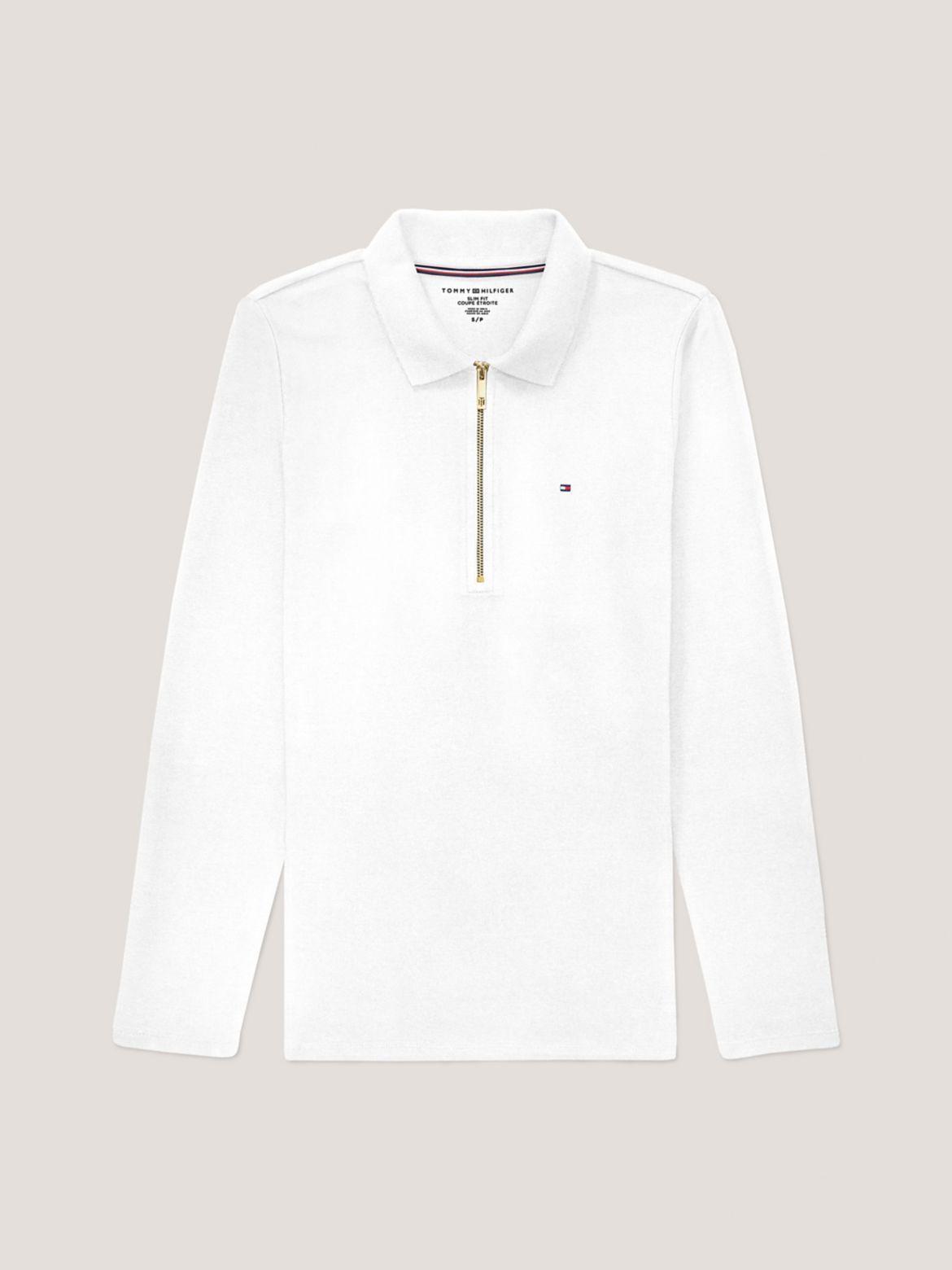 Tommy Hilfiger Women's Solid Zip Polo Product Image