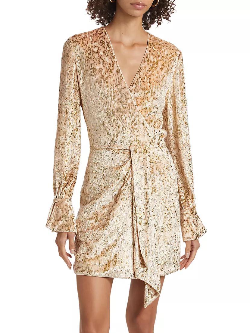 Camryn Abstract Metallic Velvet Minidress Product Image