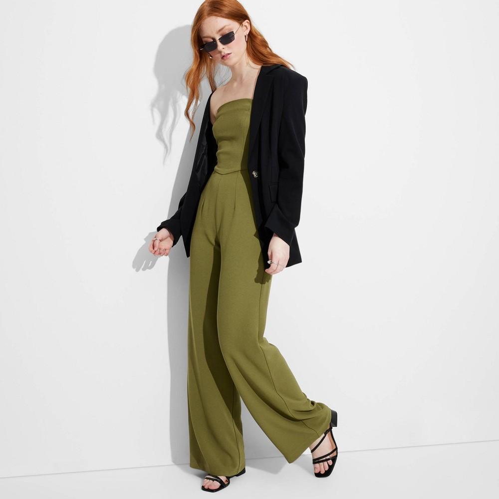 Womens Wide Leg Tube Jumpsuit - Wild Fable Olive XS Product Image