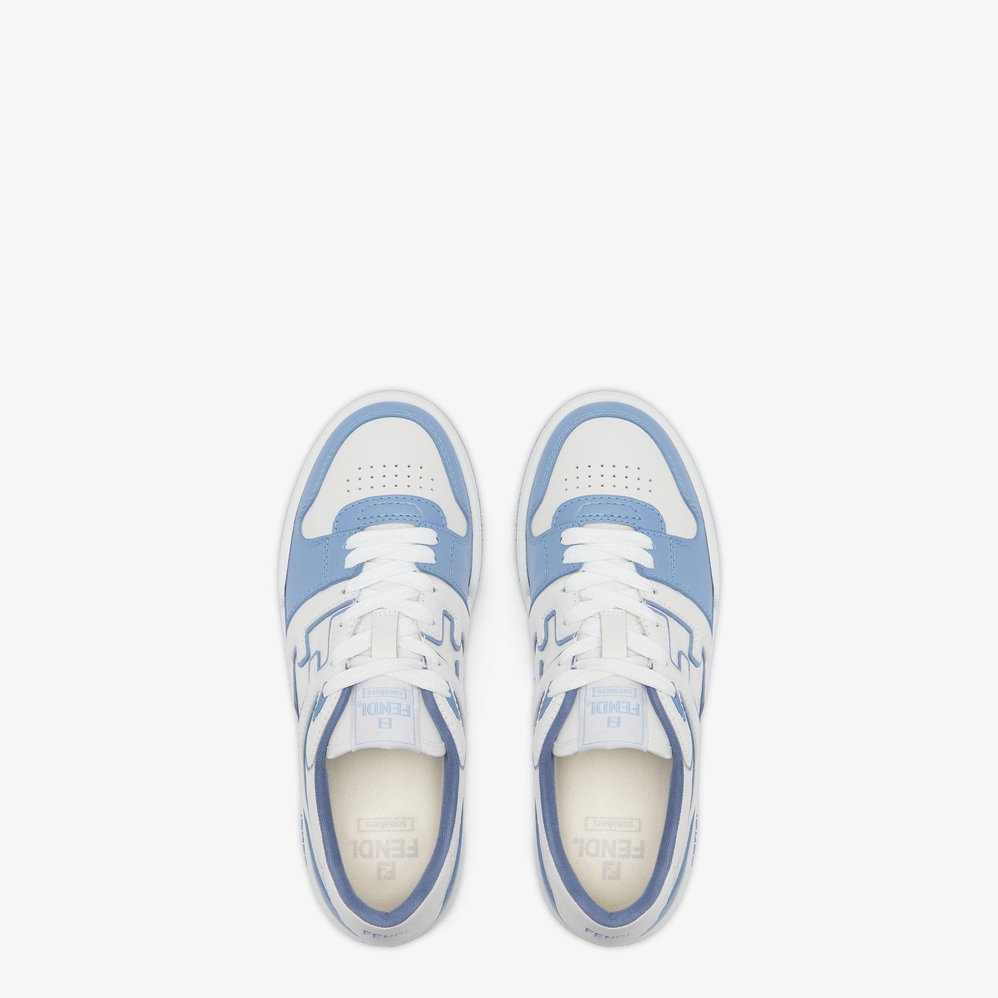 Fendi Match SneakersLight blue leather low-tops Product Image