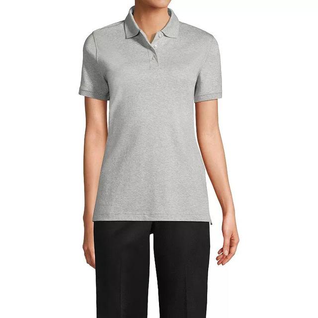 Womens Lands End School Uniform Classic Short Sleeve Interlock Polo Top Product Image