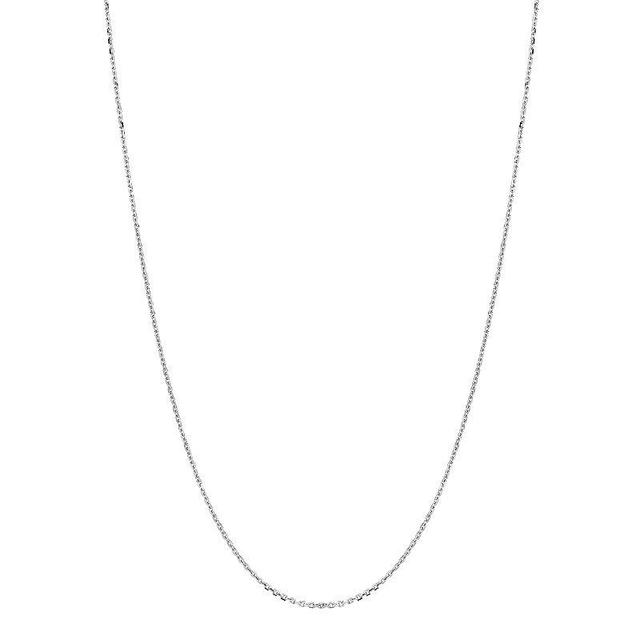 Sterling Silver Cable Chain Necklace - 16-in., Womens, Grey Product Image