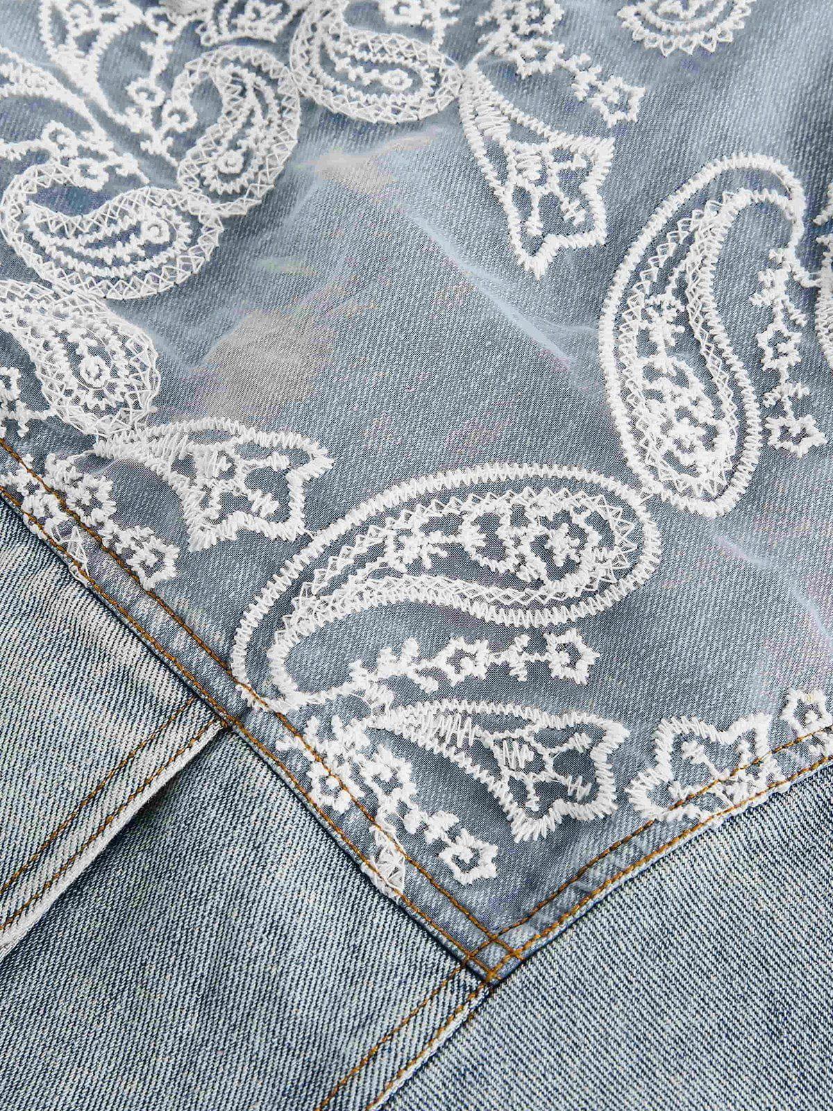 Aelfric Eden Bandana Denim Jacket Product Image