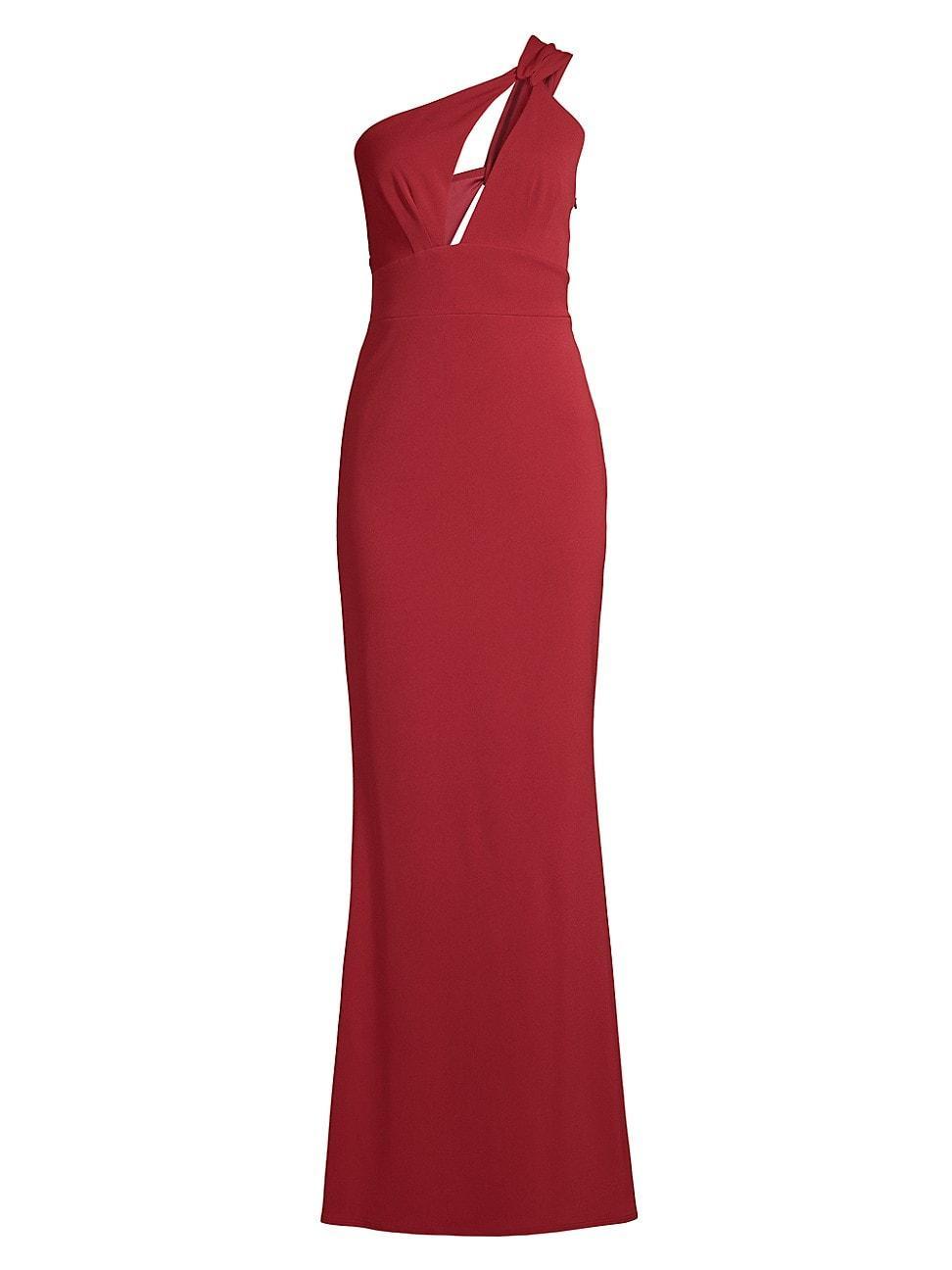 Womens Edgy Asymmetrical One-Shoulder Gown Product Image