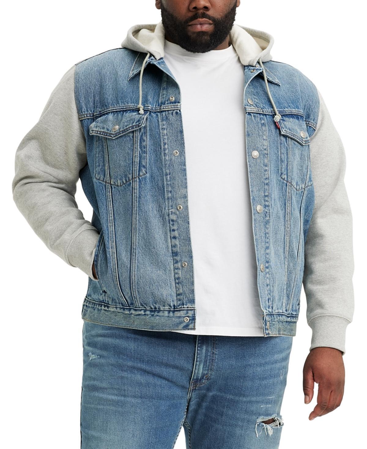 Levis Mens Big & Tall Relaxed-Fit Hooded Trucker Jacket Product Image