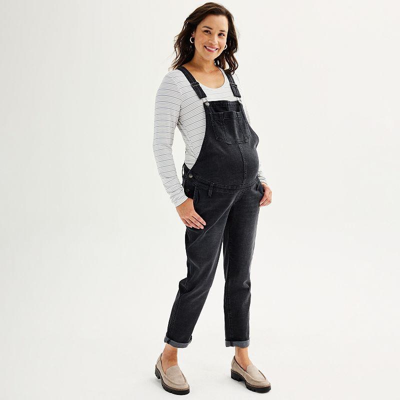 Maternity Sonoma Goods For Life Denim Overalls, Womens Product Image