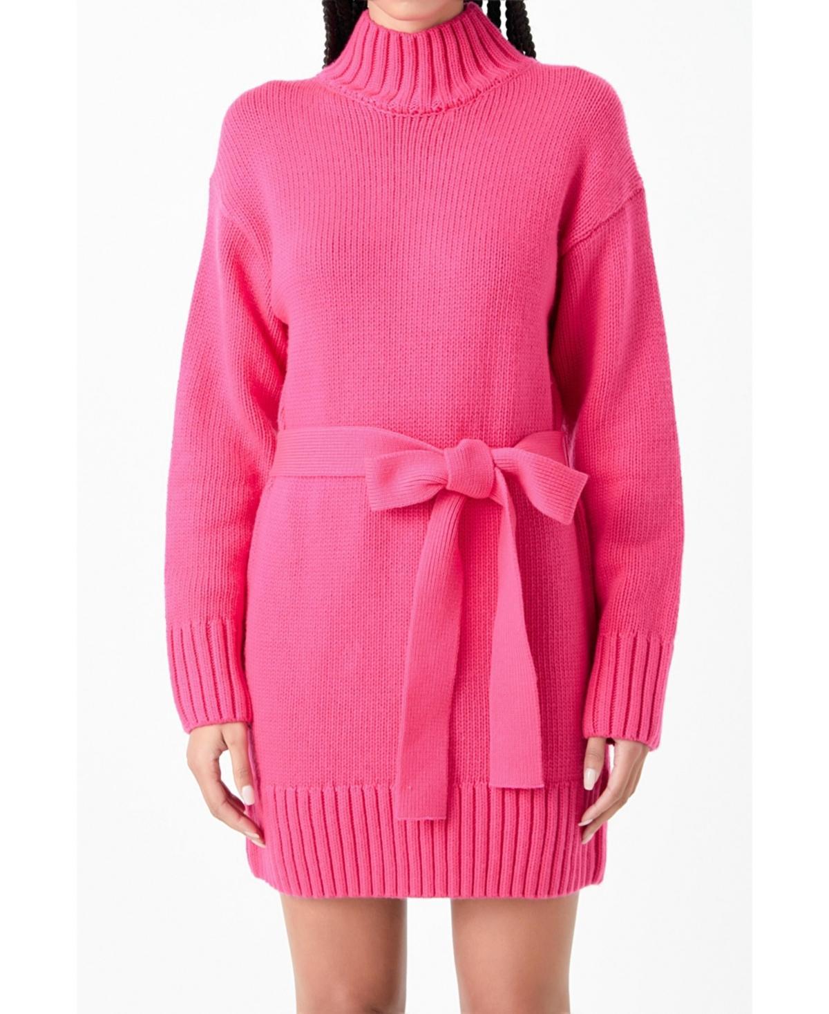 Womens Turtle Neck Dress Product Image