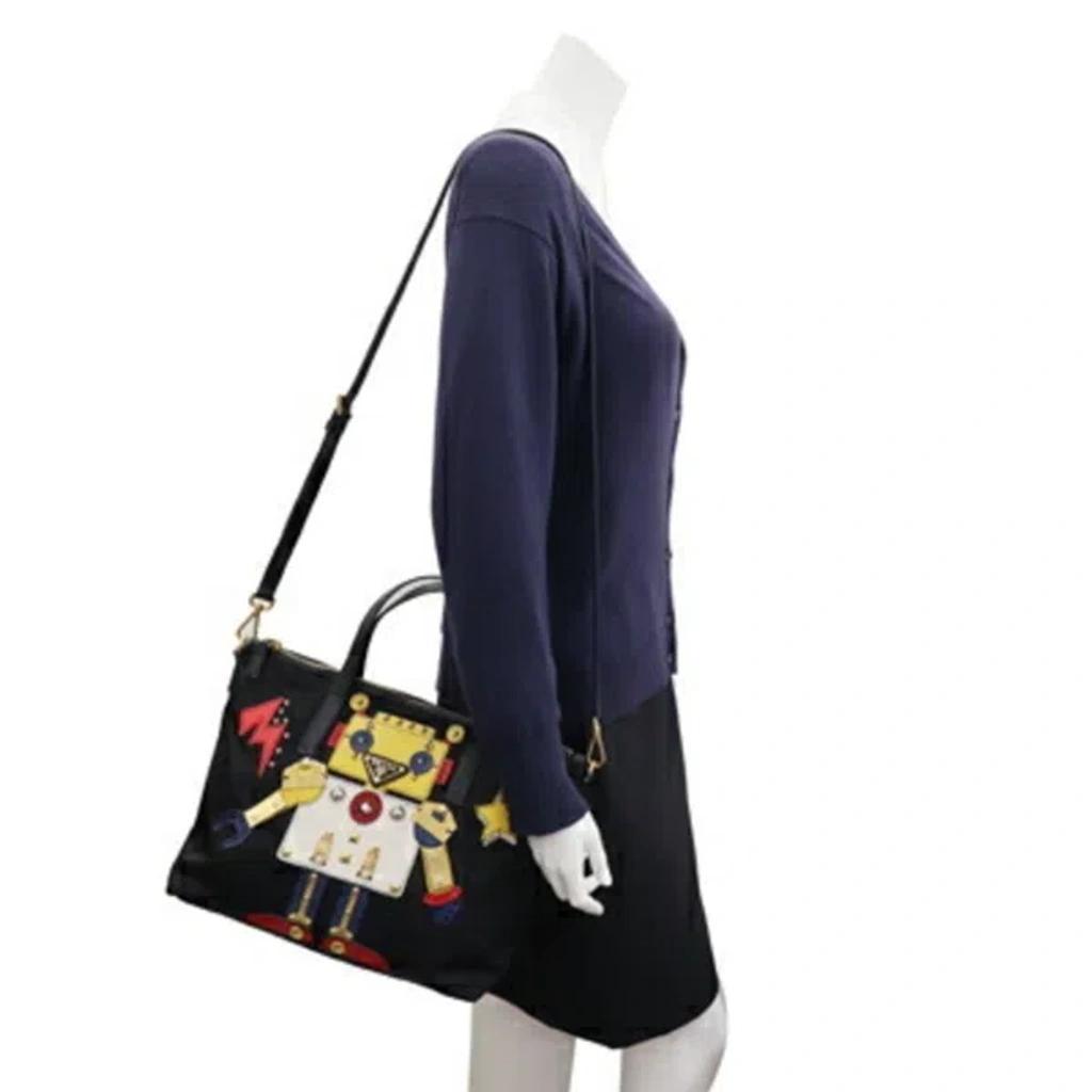 Robot Black Synthetic Tote Bag () Product Image